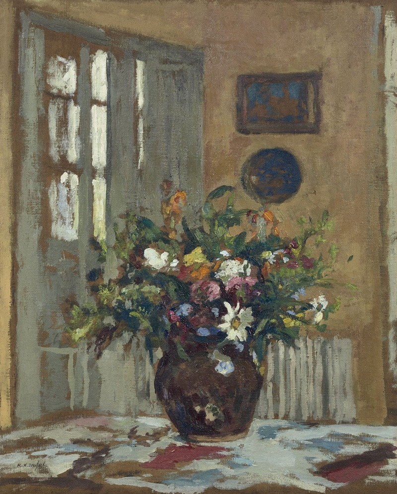 Nature morte au bouquet de fleurs by Кер-Жавьер Руссель — digital art print download
