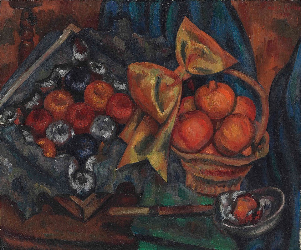 Still life with pomegranates and fruit — Mark Gertler