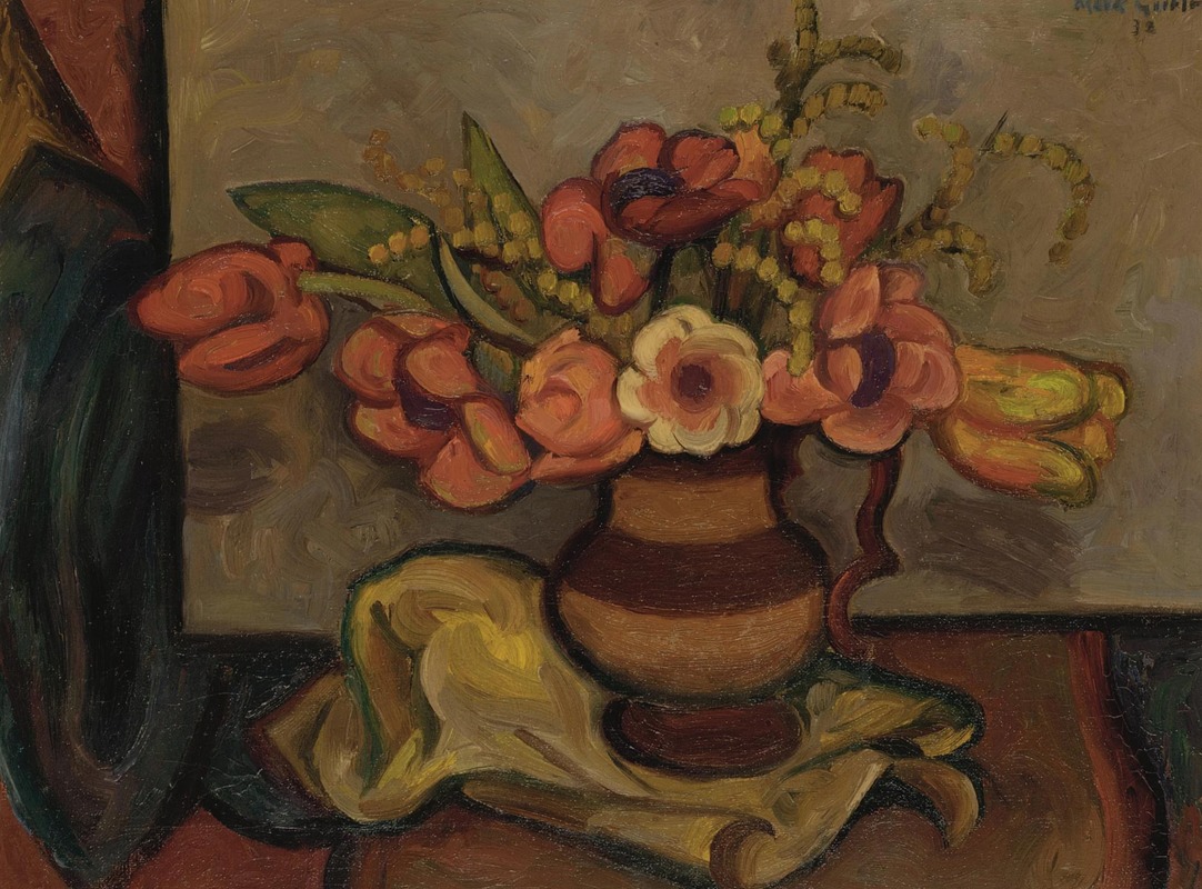 Tulips and mimosa by Марк Гертлер, 1932 — digital art print download