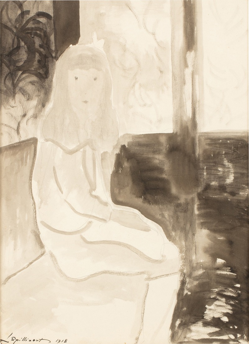Jeune fille assise — Леон Спиллиарт