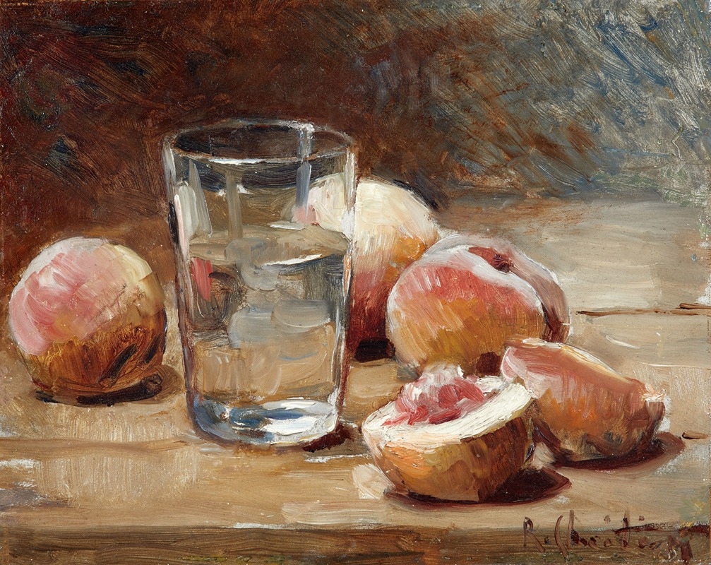Nature morte aux pêches by René Louis Chretien — digital art print download