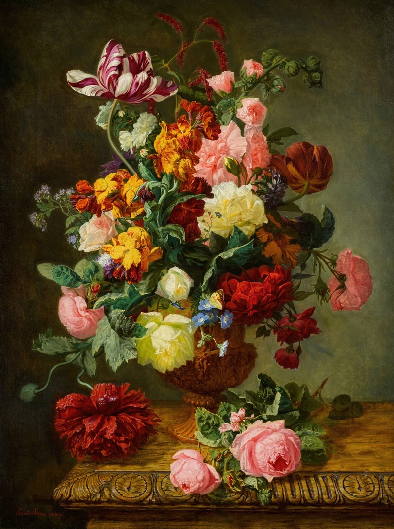 Le Bouquet by Simon Saint-Jean, 1849 — digital art print download