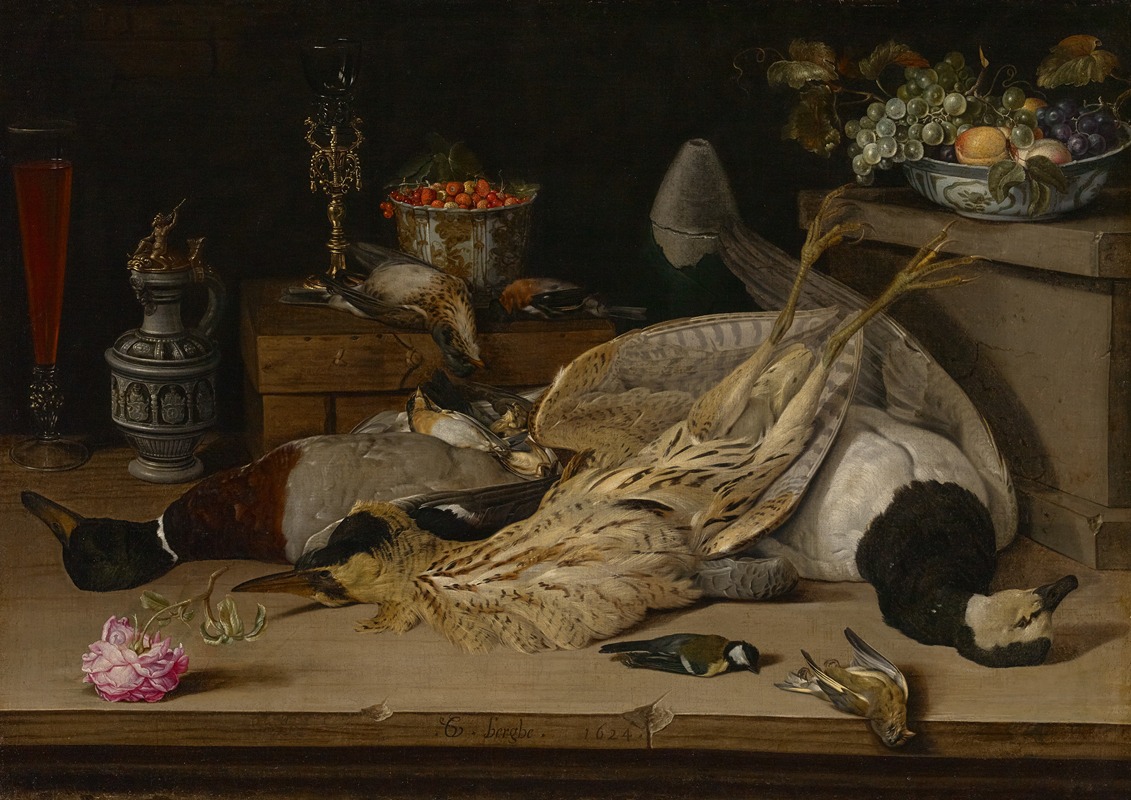 Still Life with Dead Birds by Христоффель ван ден Берге, 1624 — digital art print download