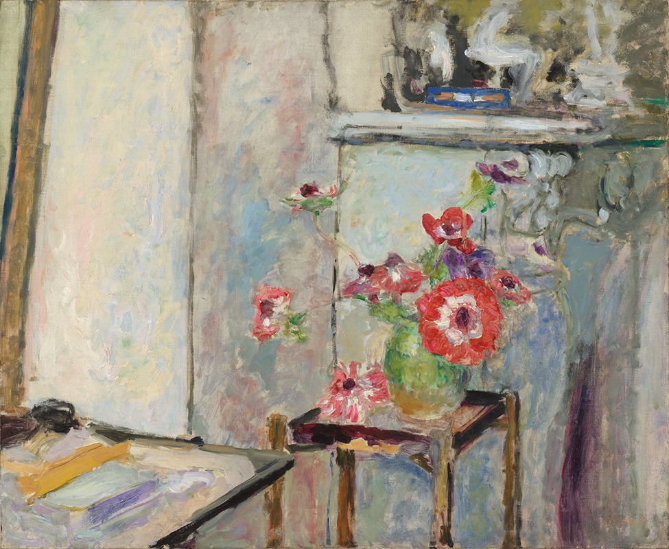 Les Anémones sur une petite table by Édouard Vuillard, 1905-1907 — digital art print download