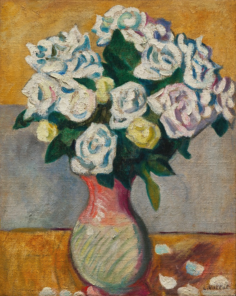 Bouquet de roses blanches by Луи Вальтат — digital art print download