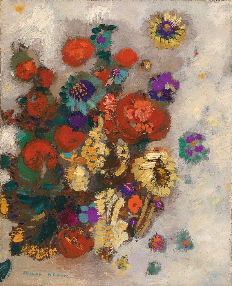 Bouquet de fleurs by Одилон Редон — digital art print download