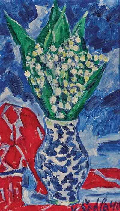 Lily of the valley in the strake jug by Вацлав Шпала, 1940 — digital art print download