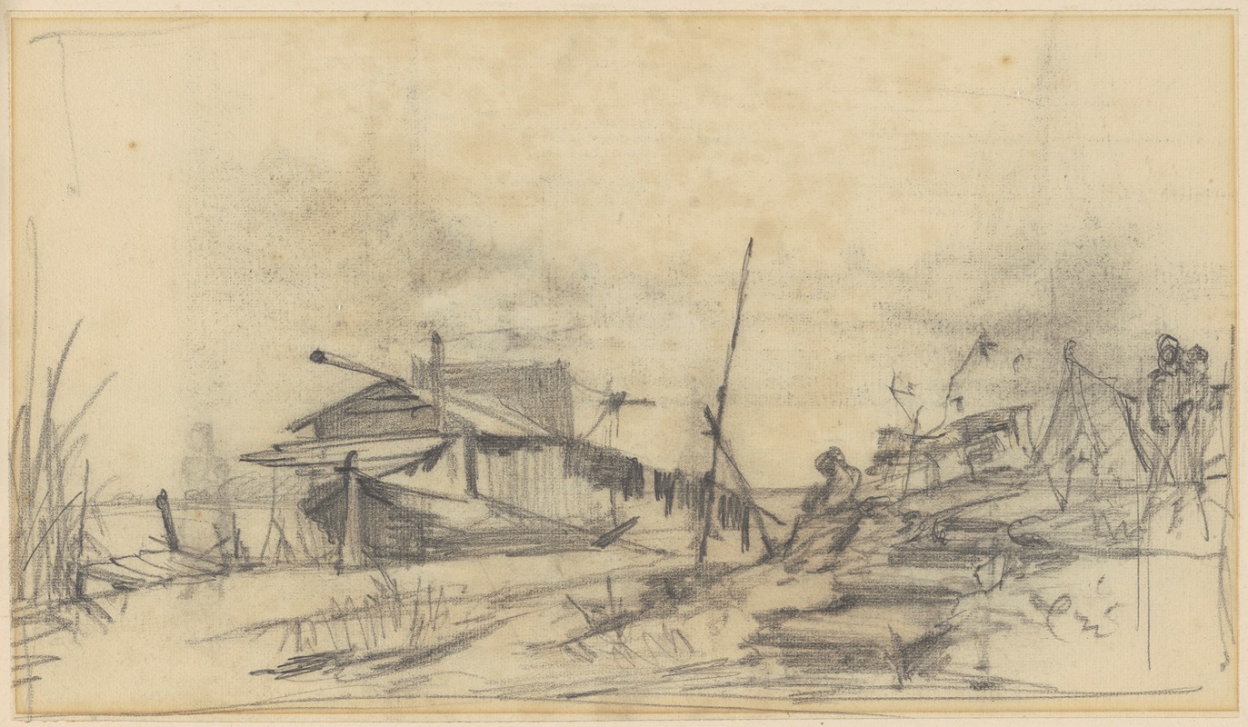 Dutch house boat by Петр ван дер Вельден — digital art print download