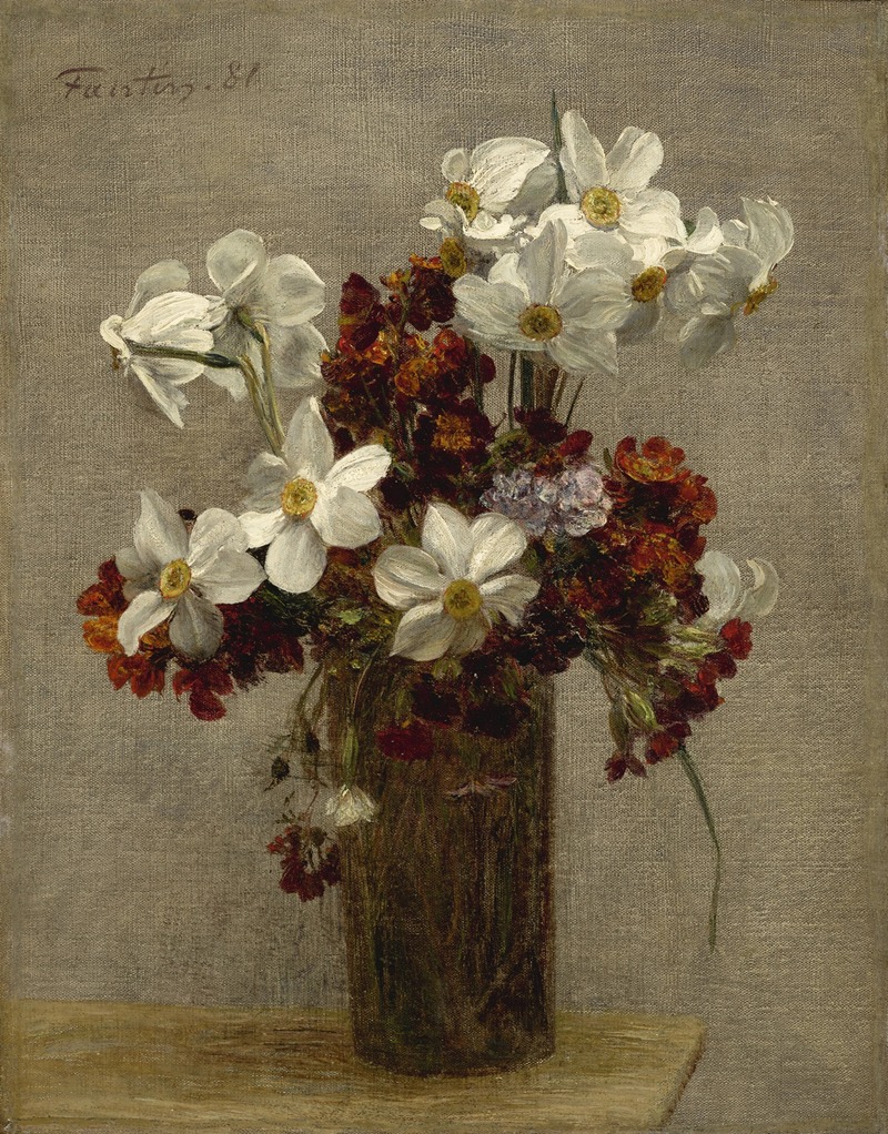Narcisses, giroflées et primevères — Henri Fantin-Latour