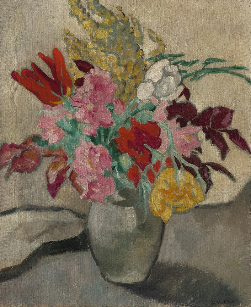 Vase avec bouquet de fleurs by Луи Вальтат — digital art print download