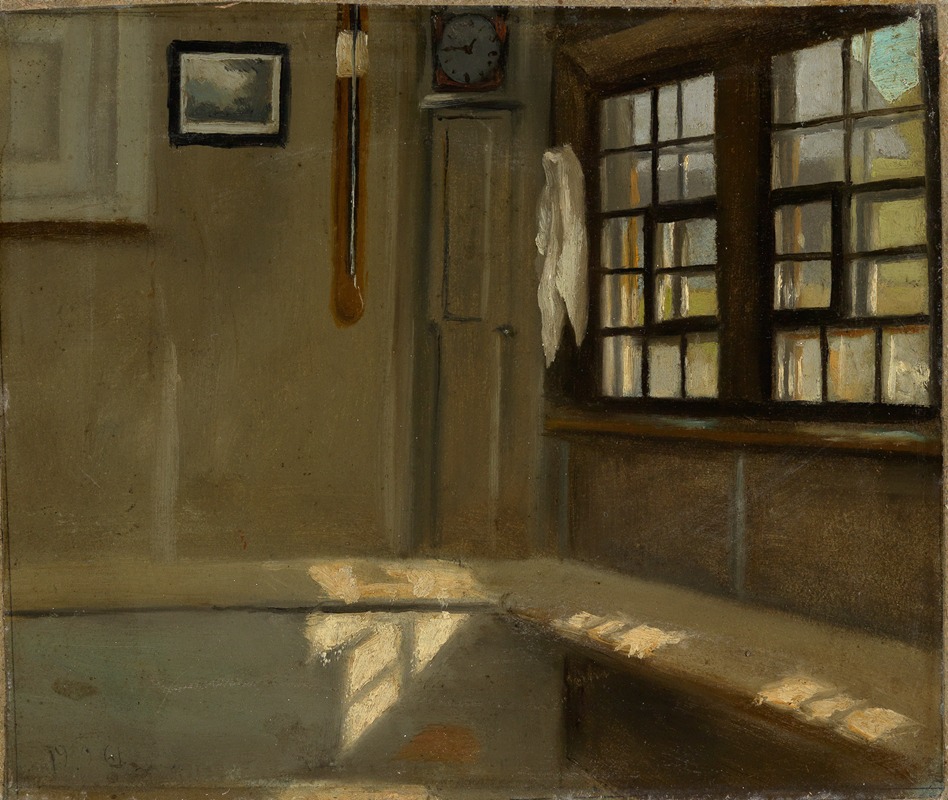Zimmerecke in Bauernhaus — Hans Thoma