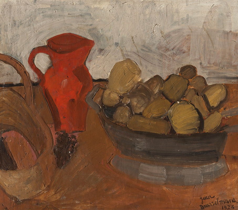 Nature morte au pichet rouge by Жан Бруссельманс, 1923 — digital art print download