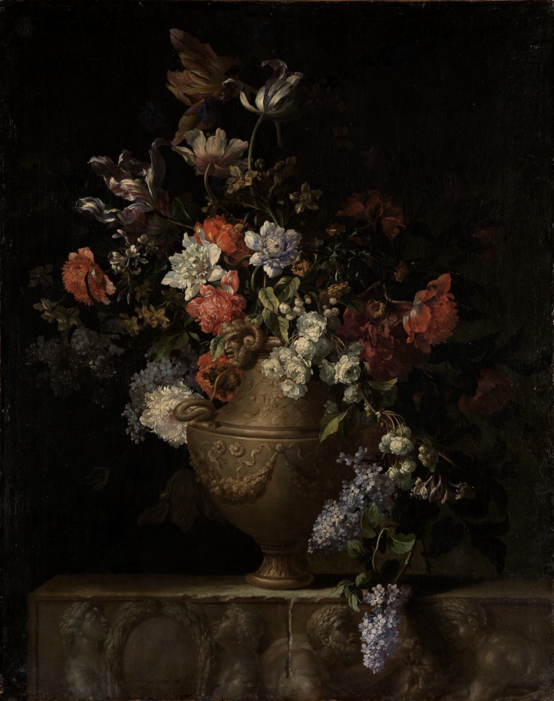 Blumenstillleben in Vase by Jean-Baptiste Monnoyer — digital art print download