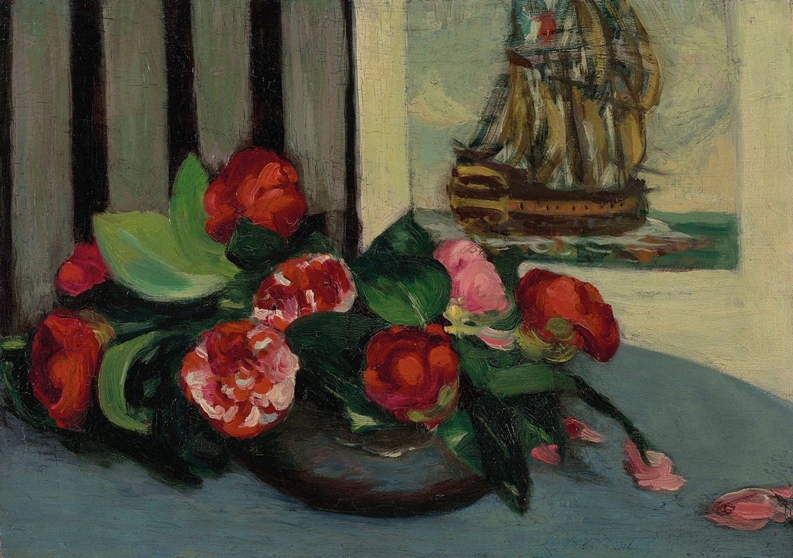 Nature morte aux camélias by Луи Анкетен, 1890 — digital art print download