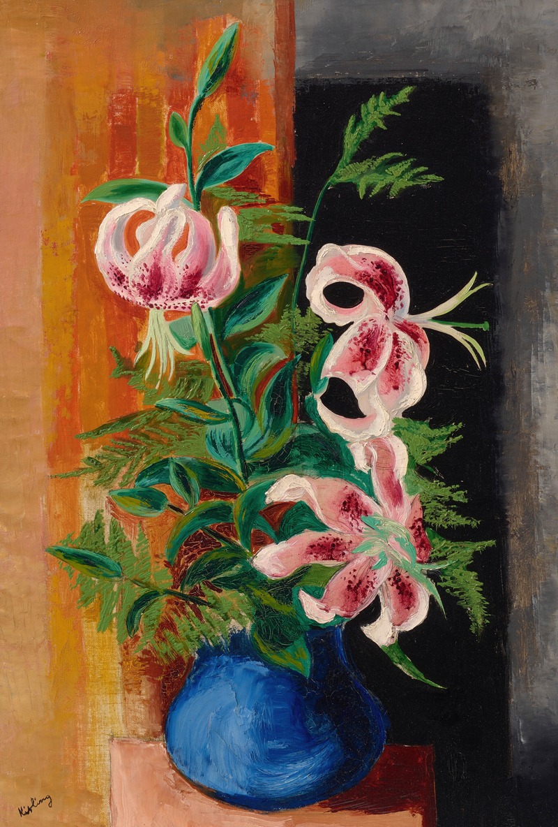 Fleurs dans un vase by Моис Кислинг — digital art print download