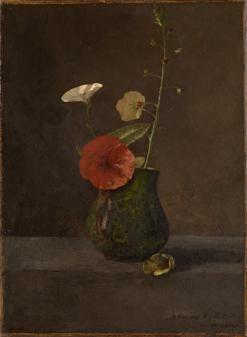 Blumenstilleben im grünen Krug — Odilon Redon