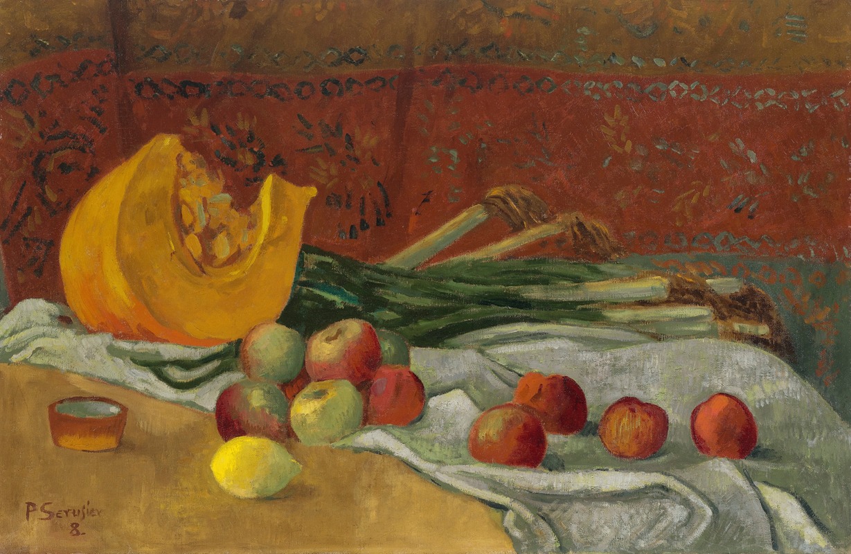 Nature morte au potiron by Поль Серюзье, 1908 — digital art print download