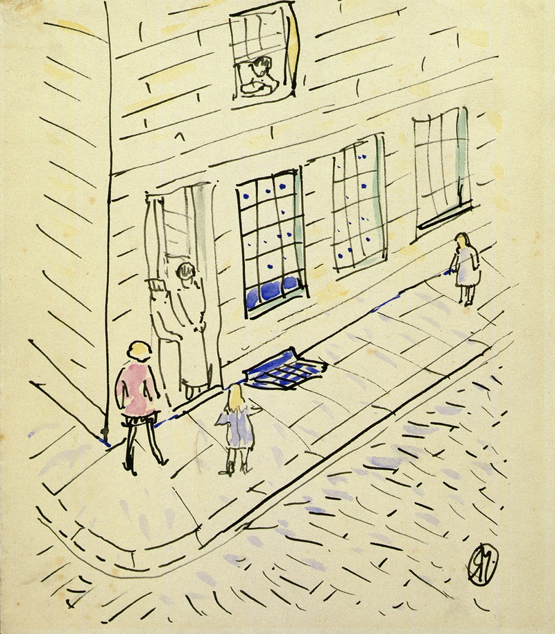 Figures in a doorway by Рэймонд Макинтайр — digital art print download