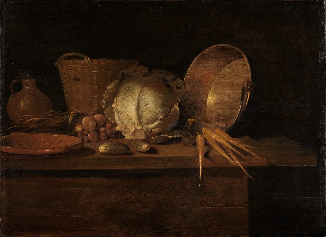 Küchenstillleben by Квирийн Ван Бреекеленкам, 1660 — digital art print download