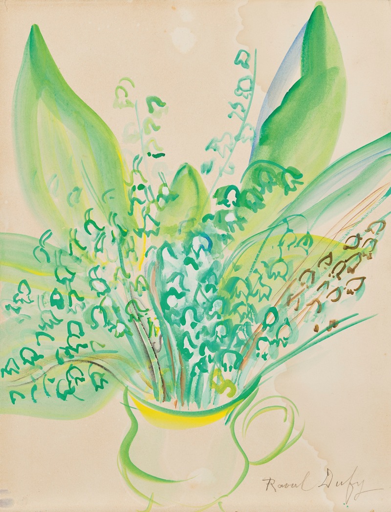 Bouquet de muguets by Рауль Дюфи, 1951 — digital art print download