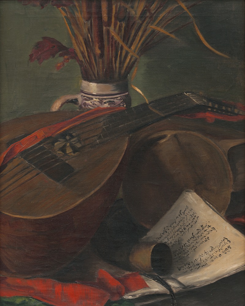 Still Life with a Mandolin by Emil Ballo — digital art print download