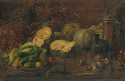 Zátišie s ovocím a zeleninou by Фердинанд Вагнер младший, 1890 — digital art print download