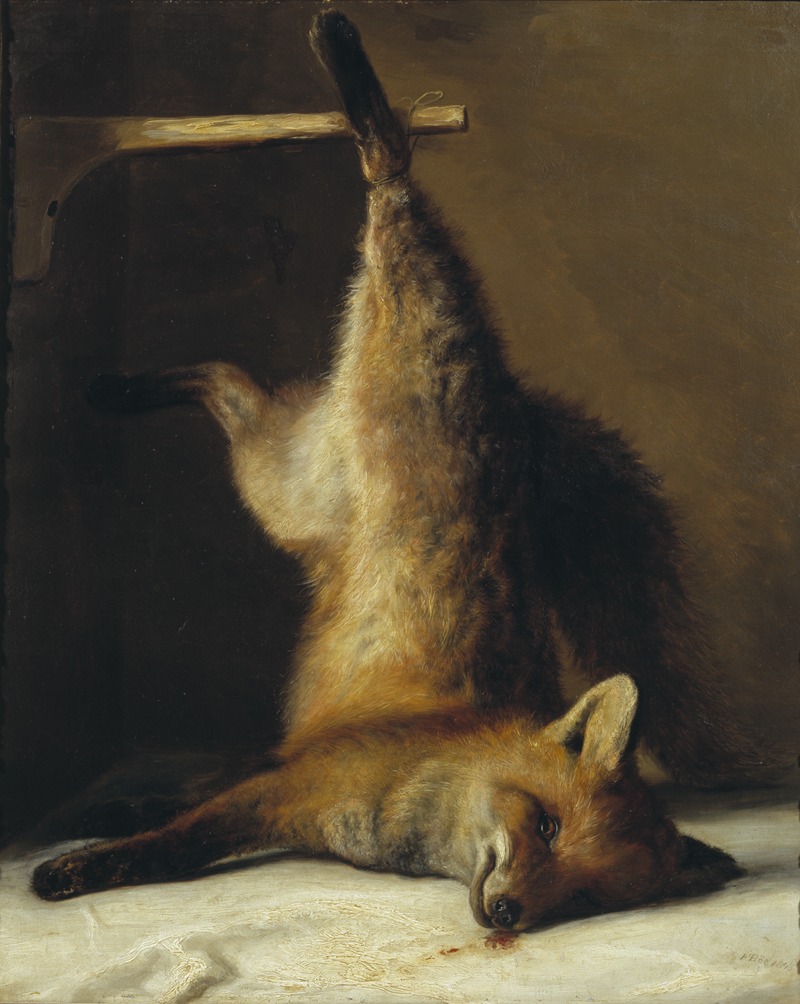 Dead Fox by Франц Дидерик Бё, 1848 — digital art print download