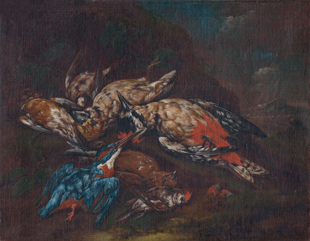Still Life with Dead Birds by Franz Michael Sigismund von Burgau the Elder, 1720 — digital art print download