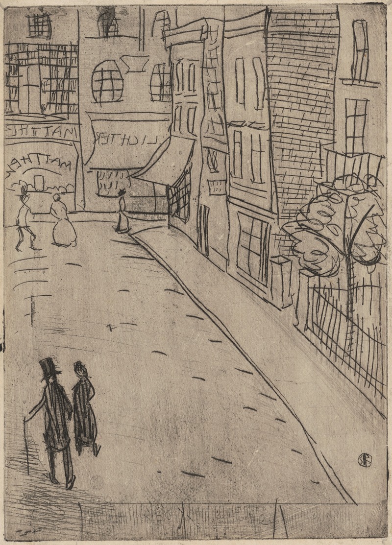 Street scene by Рэймонд Макинтайр — digital art print download
