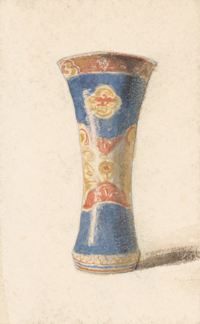 Painted Vase with Blue Base by Friedrich Carl von Scheidlin — digital art print download