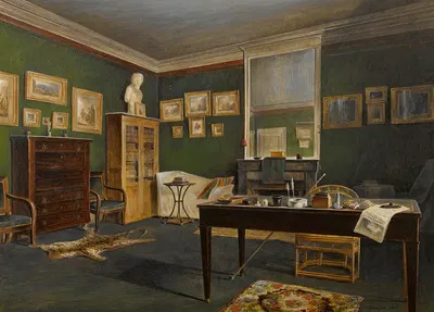 The interior of an artist's studio by Jean-Jacques Champin, 1833 — digital art print download