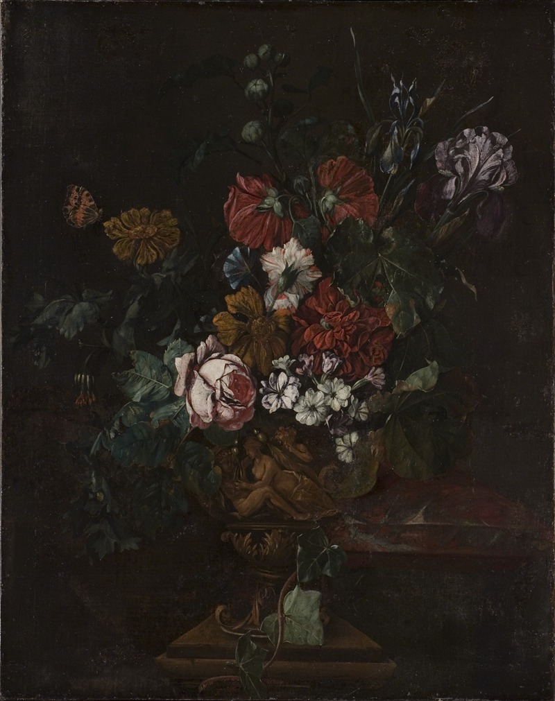 Flowers in a Sculptured Urn — Johann Daniel Preissler