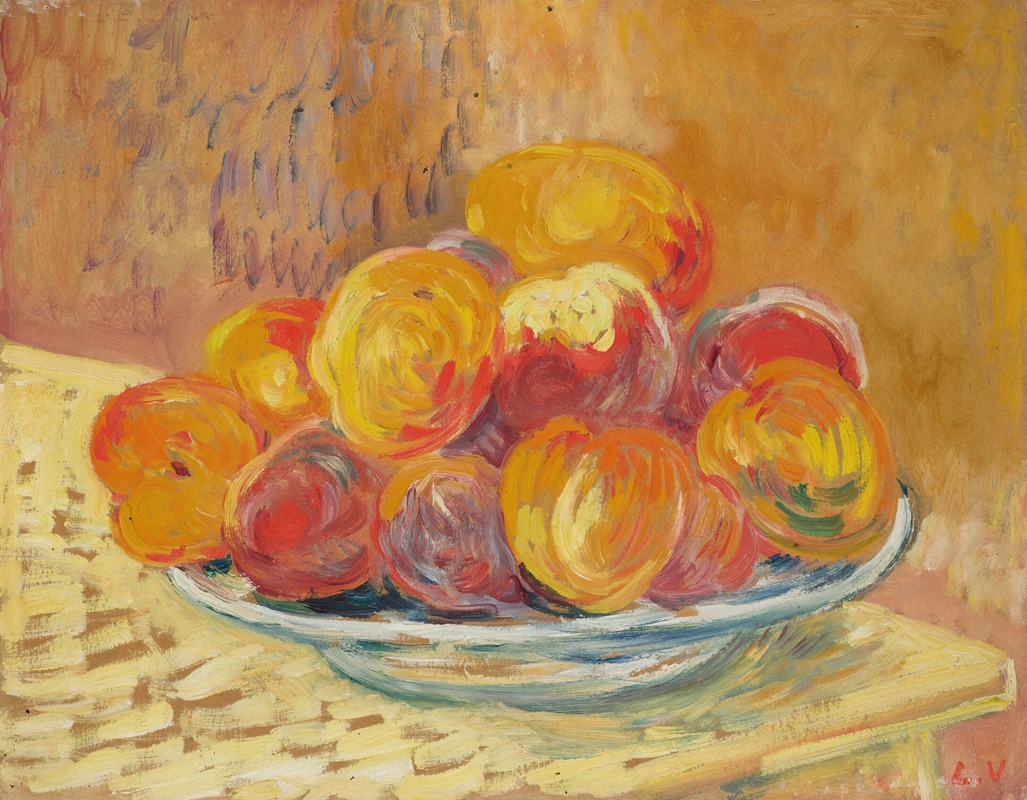 Nature morte aux pêches by Луи Вальтат, 1906 — digital art print download