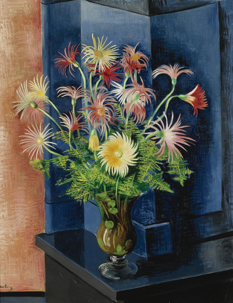 Fougères et Gerberas by Моис Кислинг — digital art print download