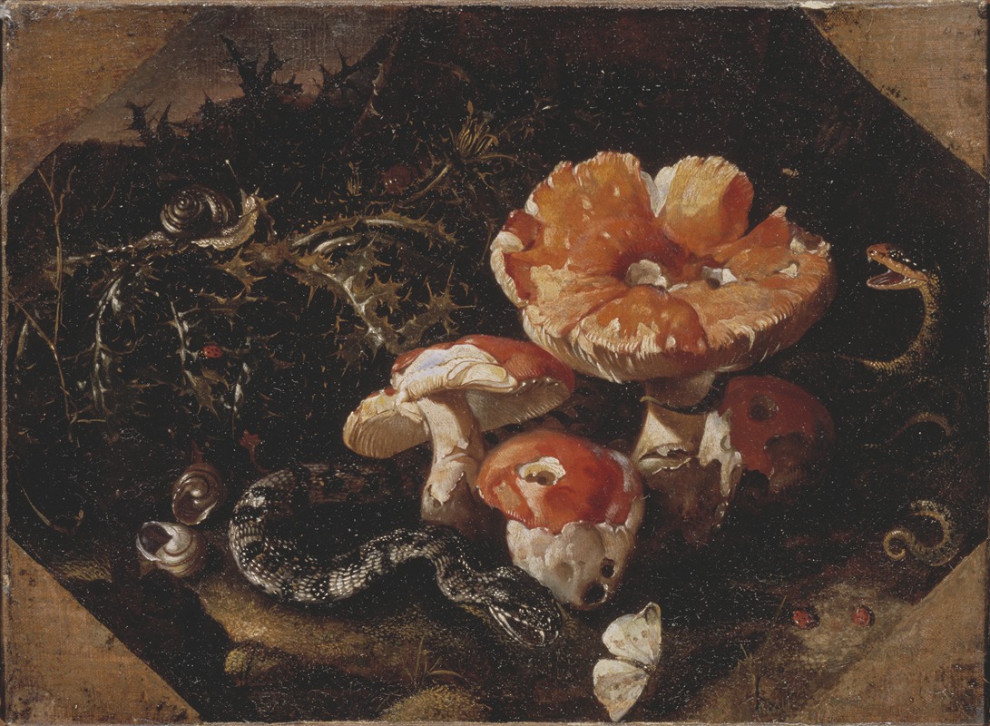Serpents, Fly Agarics and Thistles by Paolo Porpora — digital art print download