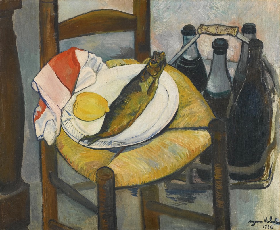Nature morte au hareng by Сюзанна Валадон, 1936 — digital art print download