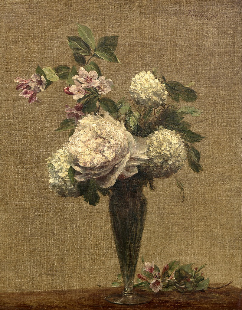 Pivoines et boules de neige — Henri Fantin-Latour