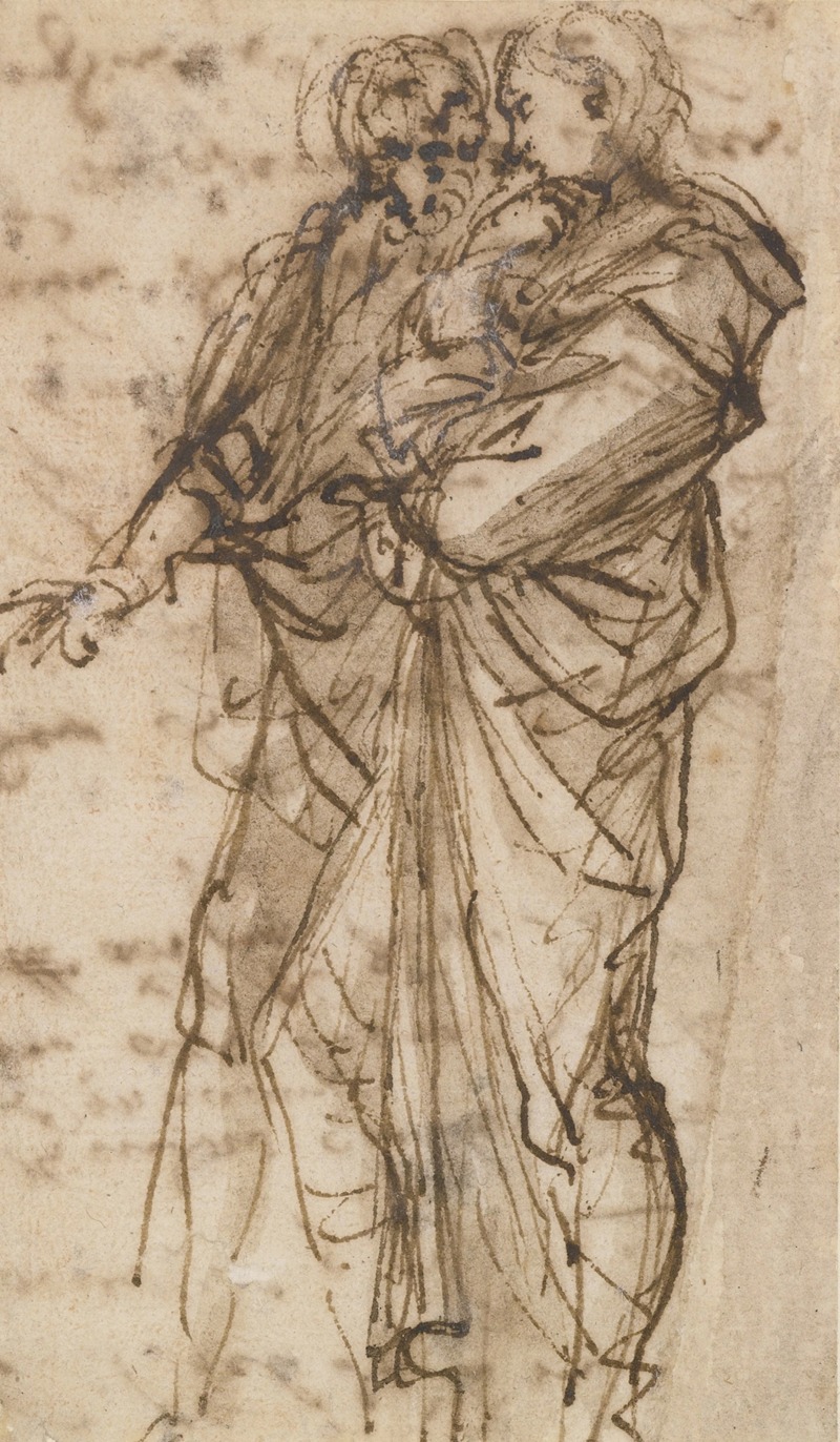 Two Standing Figures by Salvator Rosa — digital art print download