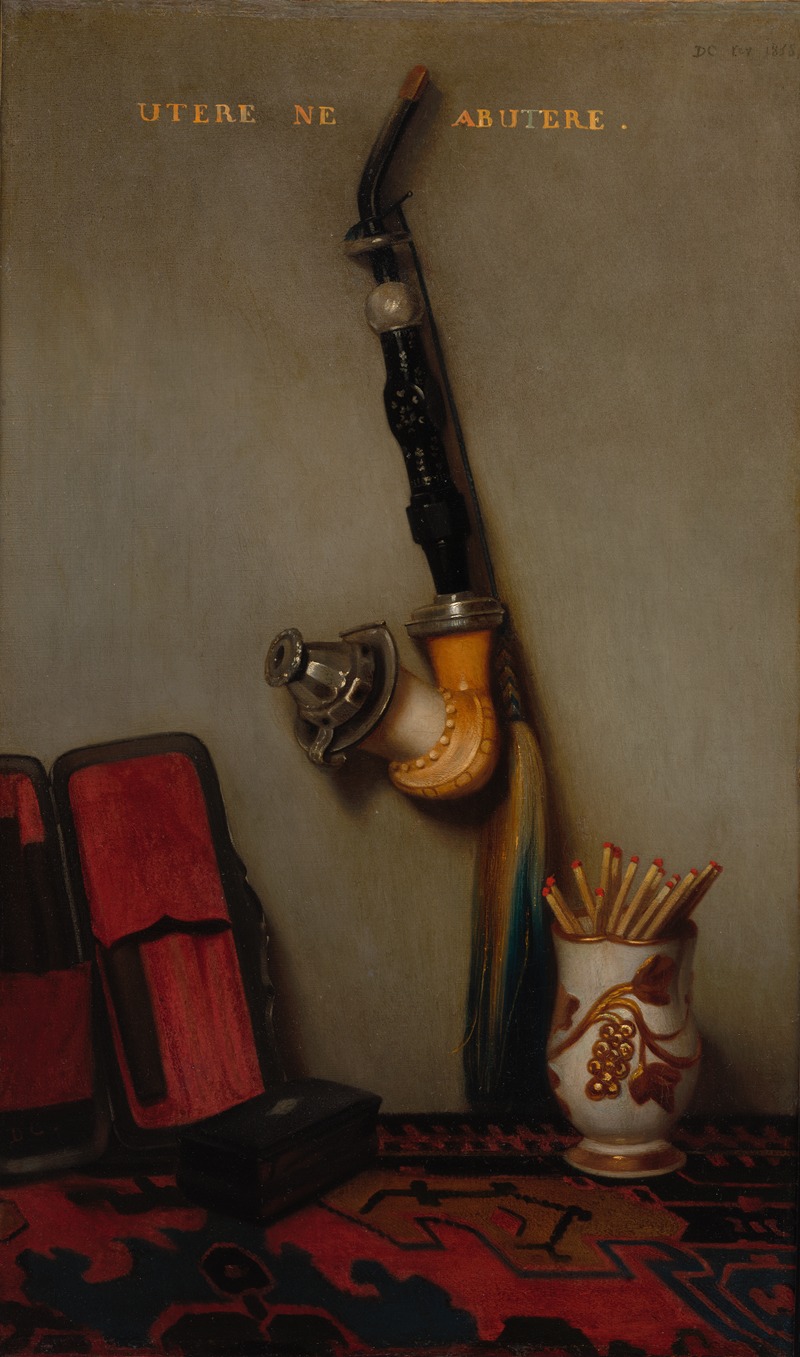 Still Life with Pipe and Matches by Александр-Габриэль Декамп, 1858 — digital art print download