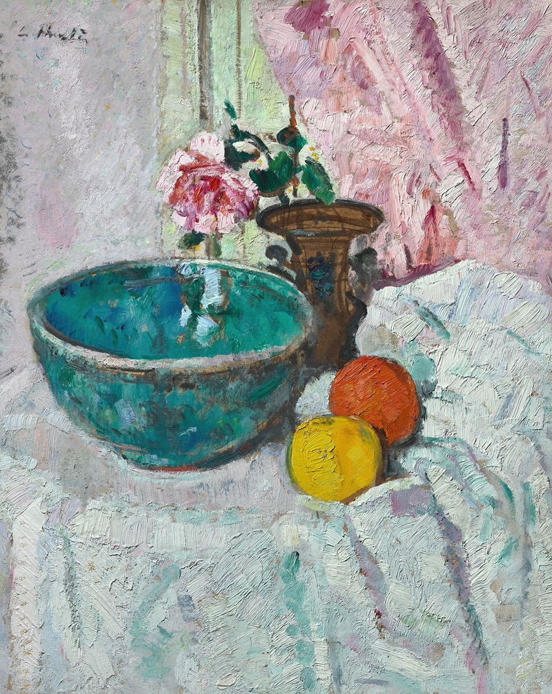 Pink Rose, Fruit and Still Life by Джордж Лесли Хантер — digital art print download