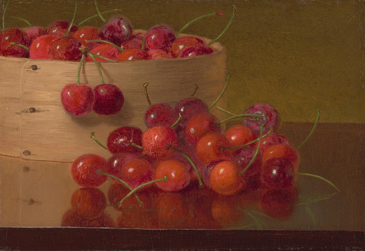 Red Cherries by Robert Spear Dunning, 1866 — digital art print download