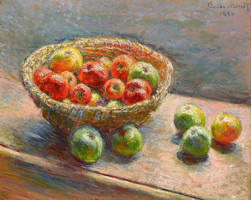 Le panier de pommes by Клод Моне, 1880 — digital art print download