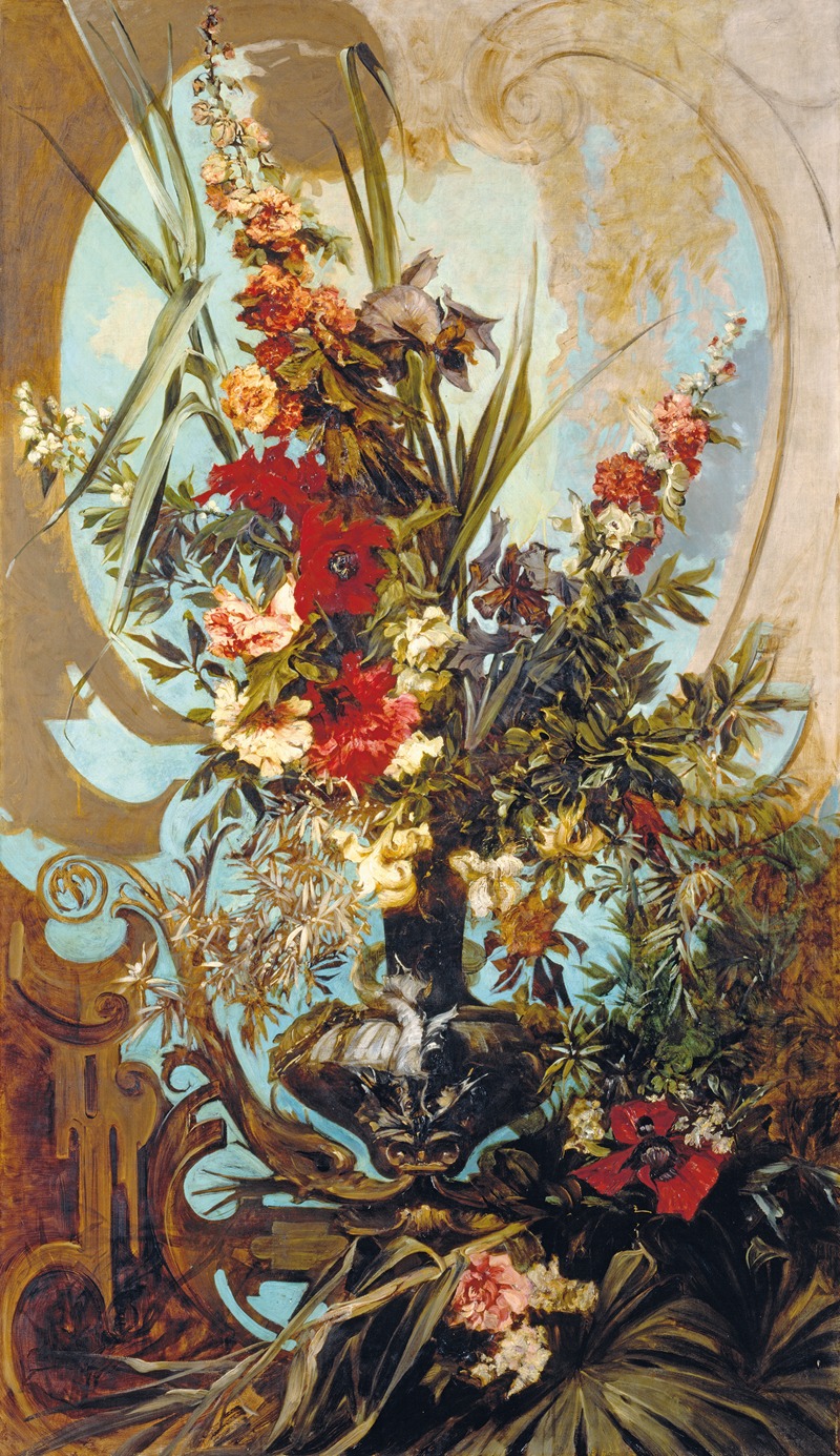 Flower bouquet by Ганс Макарат, 1884 — digital art print download
