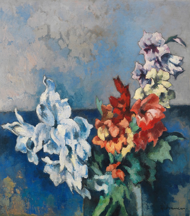 Weiße und rote Gladiolen by Генрих Науэн, 1934 — digital art print download
