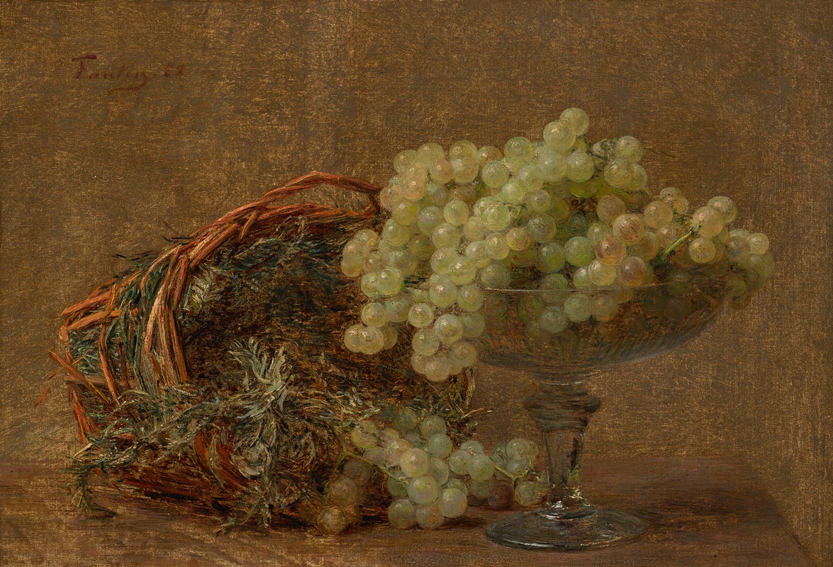 Nature morte aux raisins by Анри Фантен-Латур, 1882 — digital art print download