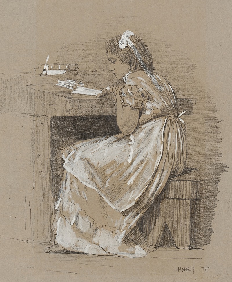 Girl Reading at Her Desk — Winslow Homer