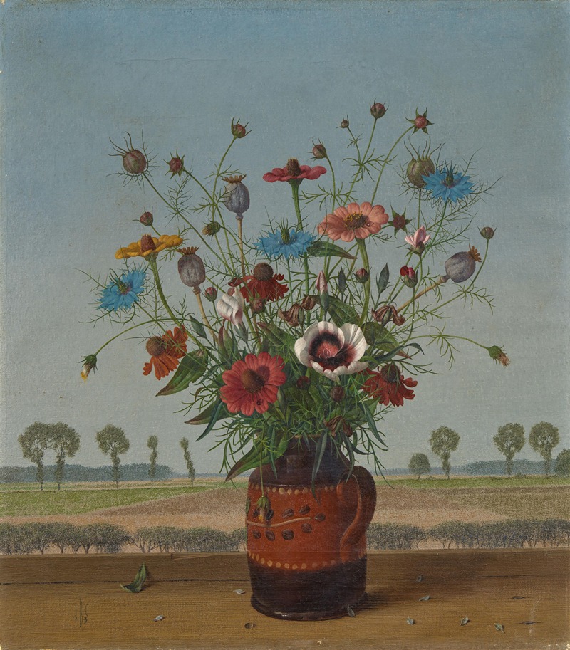 Sommerblumen am Niederrhein by Герберт Бёттгер, 1943 — digital art print download