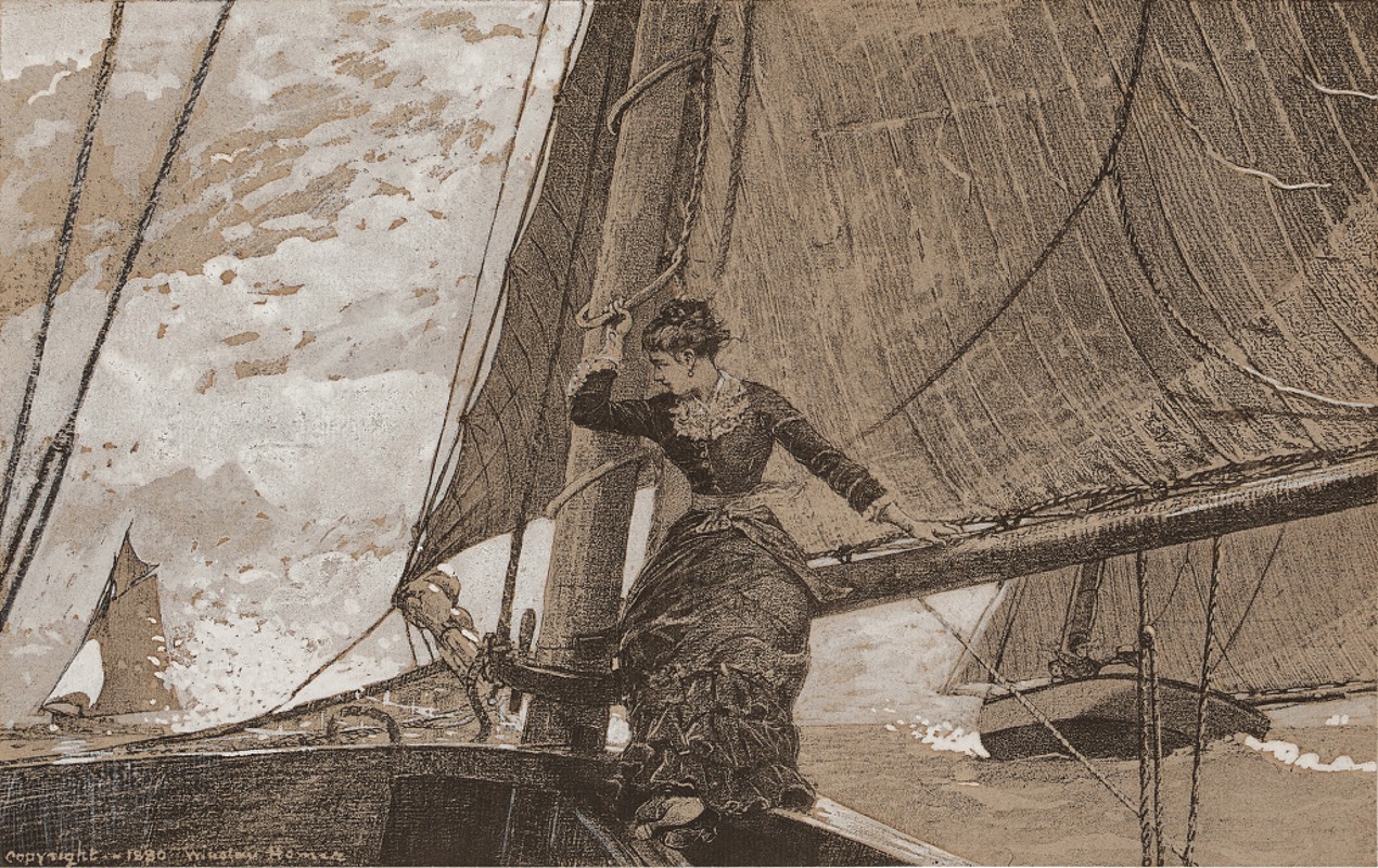 Yachting Girl by Уинслоу Хомер, 1880 — digital art print download