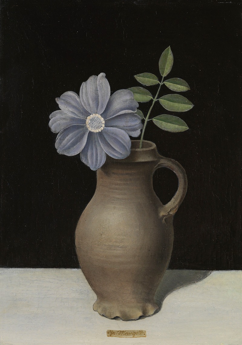 Clematisblüte im Henkelkrug — Josef Mangold