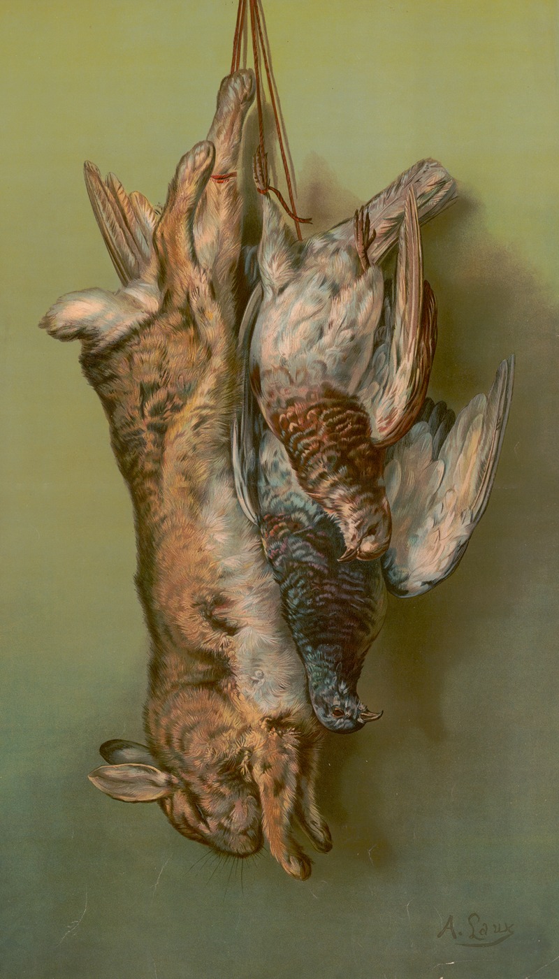 Rabbit & pigeon by Мюллер, Люхсингер и Ко, 1902 — digital art print download